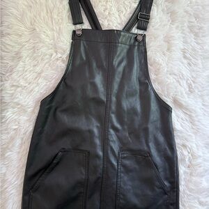 Tinseltown Black Leather Buckle Dress
